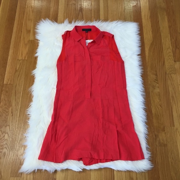 Sanctuary Coral Red Sleeveless Romper. - Picture 2 of 7
